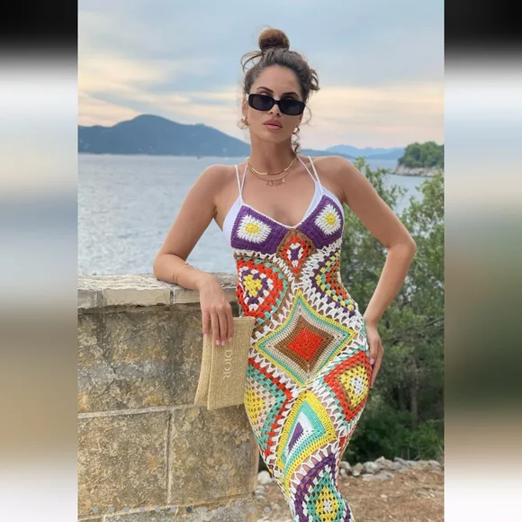 Bella Barnett Romo Weave Maxi Dress New Medium - Picture 5 of 12